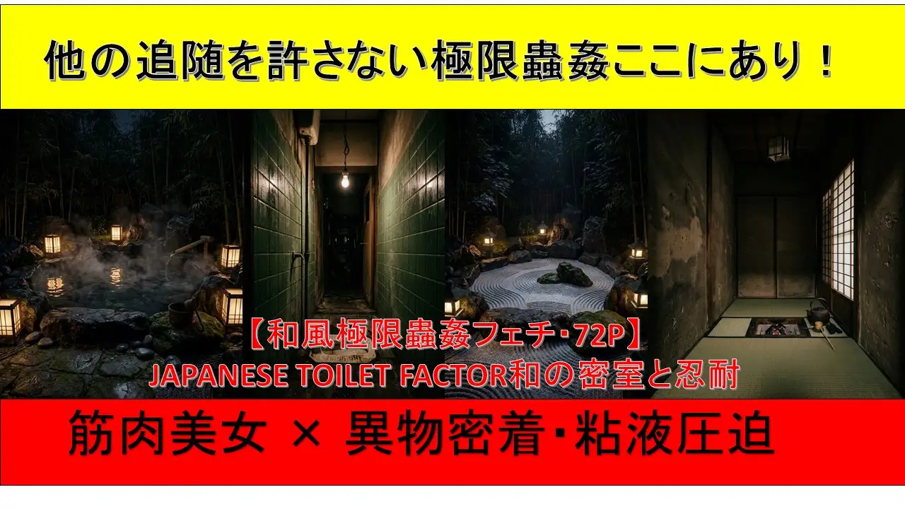 【和風極限蟲○フェチ・72P】 JAPANESE TOILET FACTOR〜 和の密室と忍耐の100万ドルポーズ