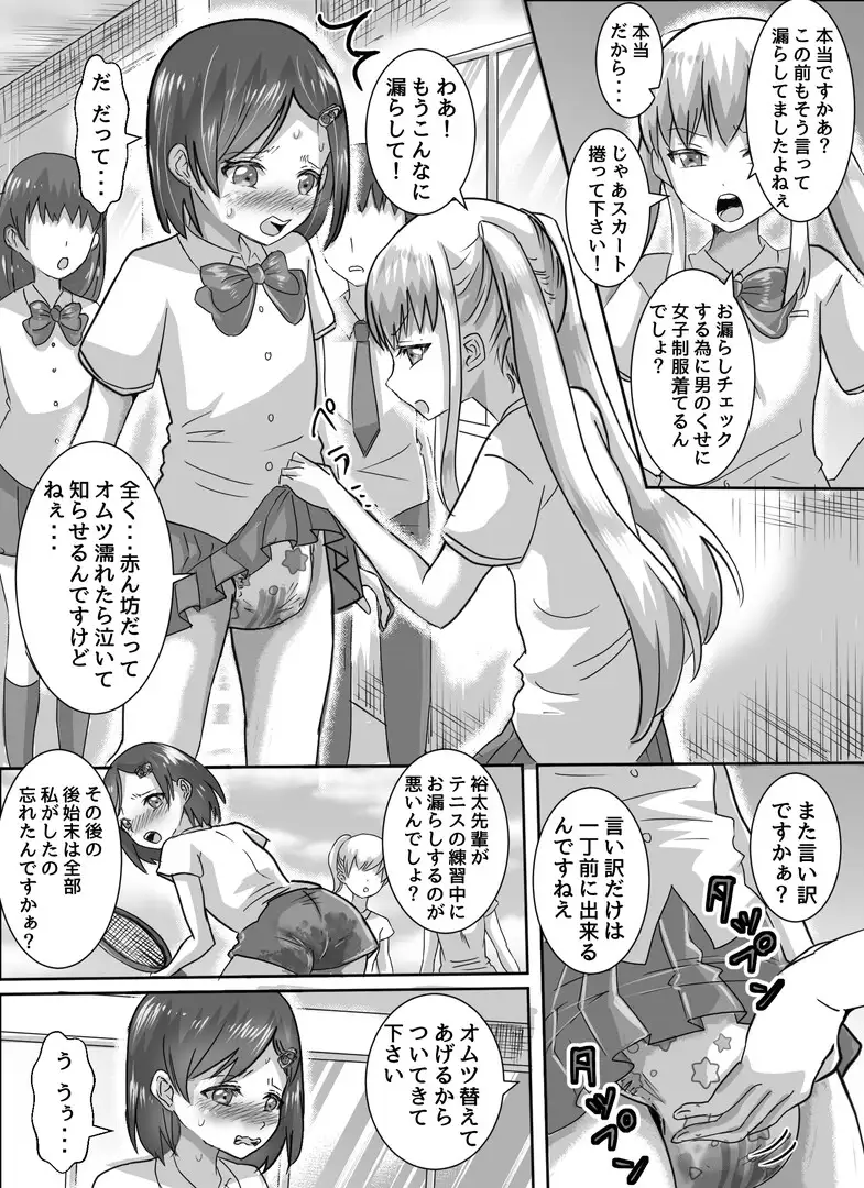 テニス部キャプテンの女装オムツ調教