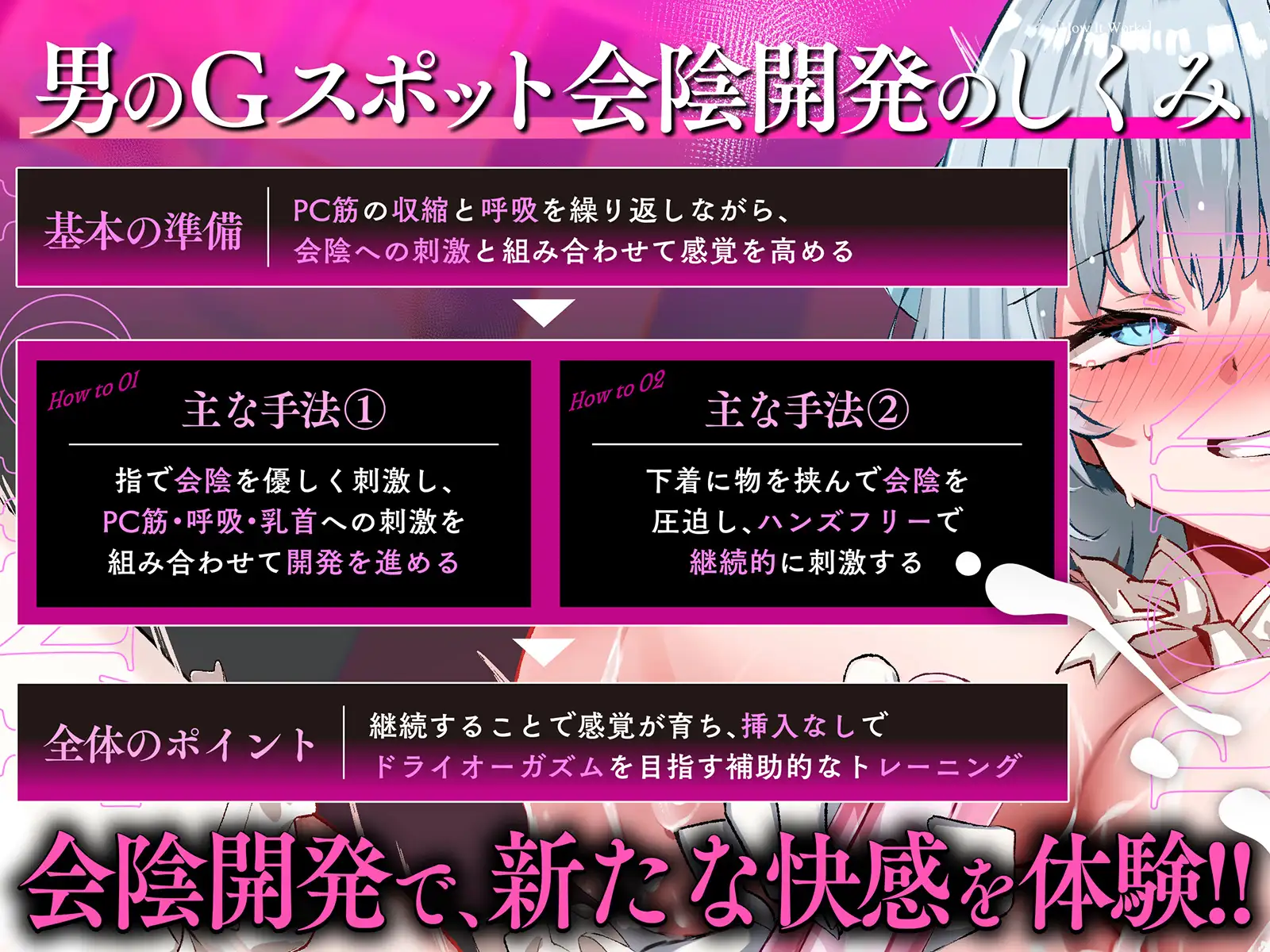 【メス汁だらぁ～ッ♡】男のGスポット開発～会陰グイグイ押し込まれて精子出さず我慢汁昇天～【お手軽ドライオーガズム】