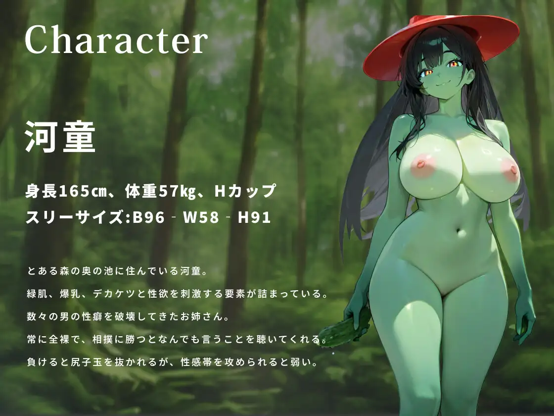 爆乳河童お姉さんは相撲で敗北し、ショタガキの性〇隷に成り果てる【おねショタ/異種姦/short】