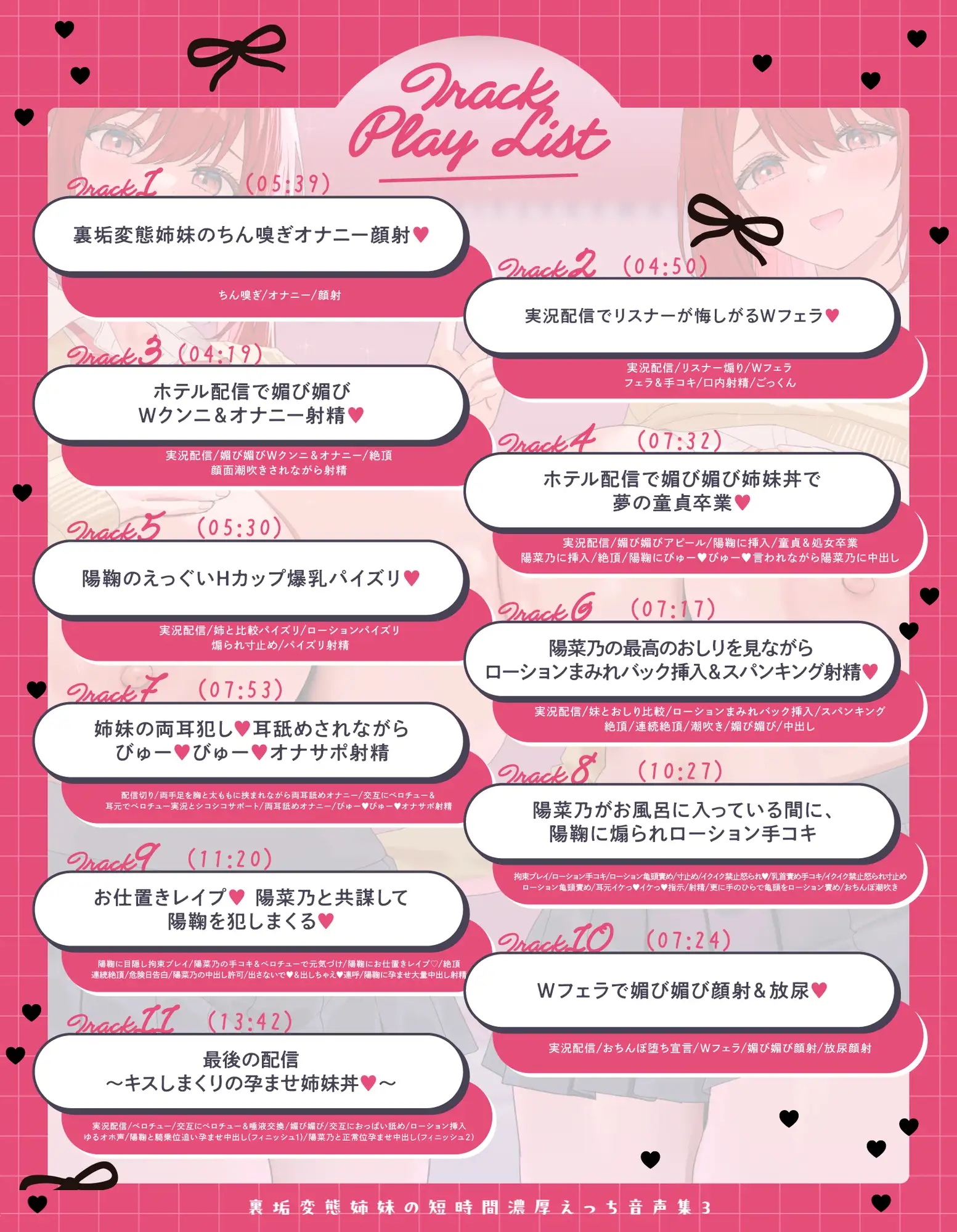 【すぐ済ませたいけど、ちゃんと気持ち良く射精したい貴方へ】～裏垢変態姉妹の短時間濃厚えっち音声集3～