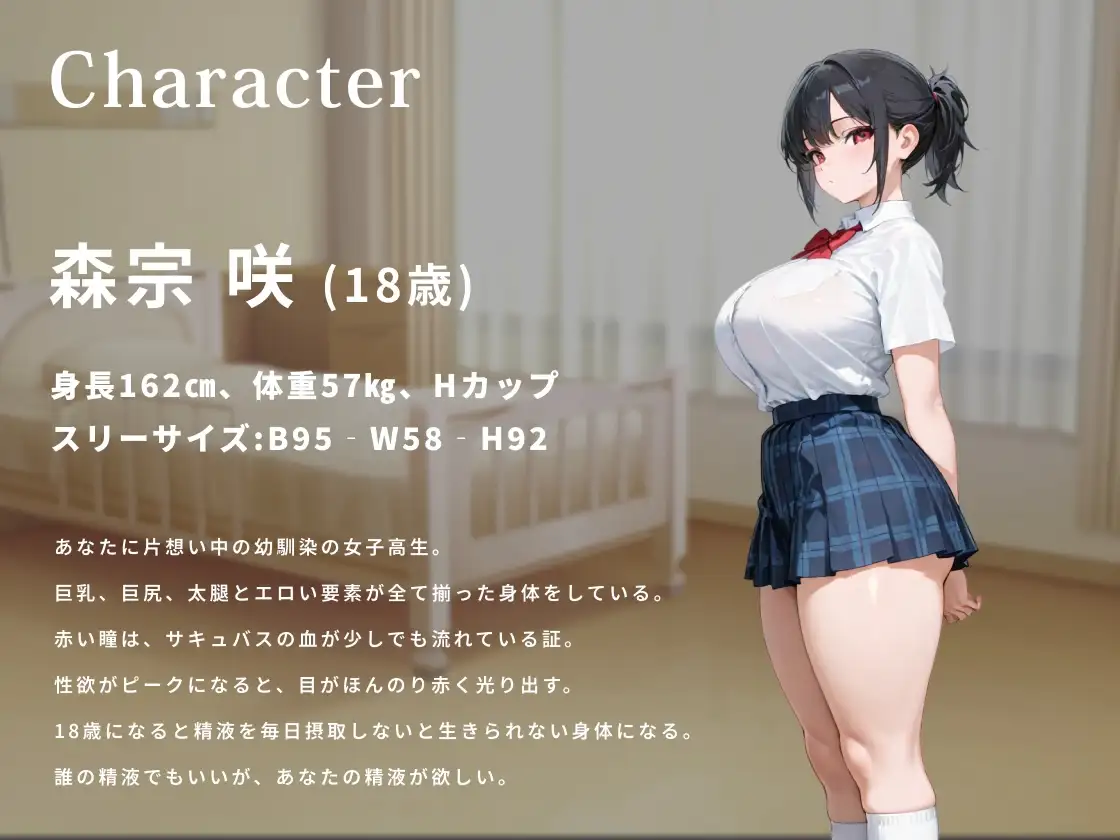 爆乳サキュバスの幼馴染は僕の精液を毎日摂取しないと死んでしまうそうです