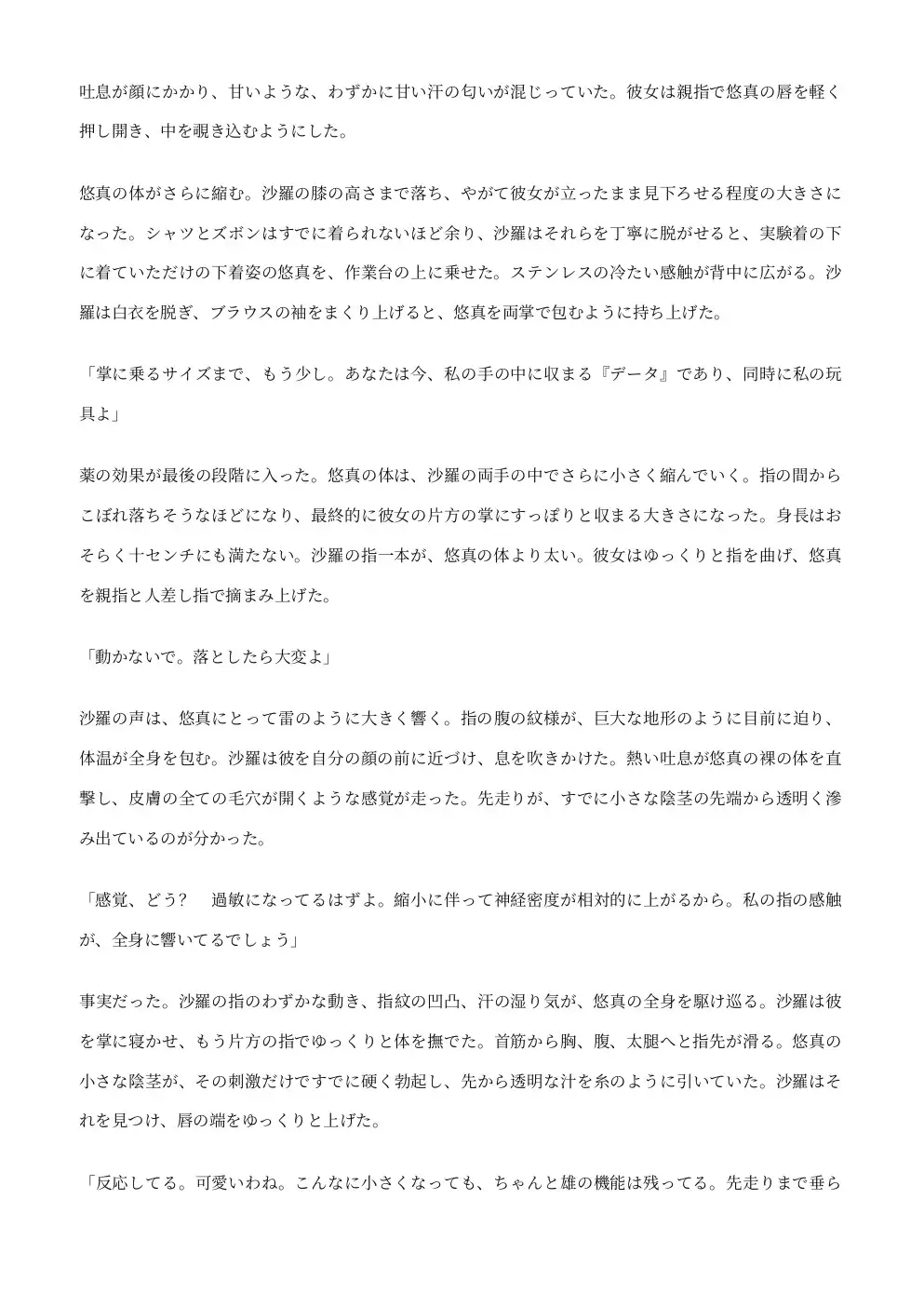 縮小実験 ―氷室沙羅の玩具―