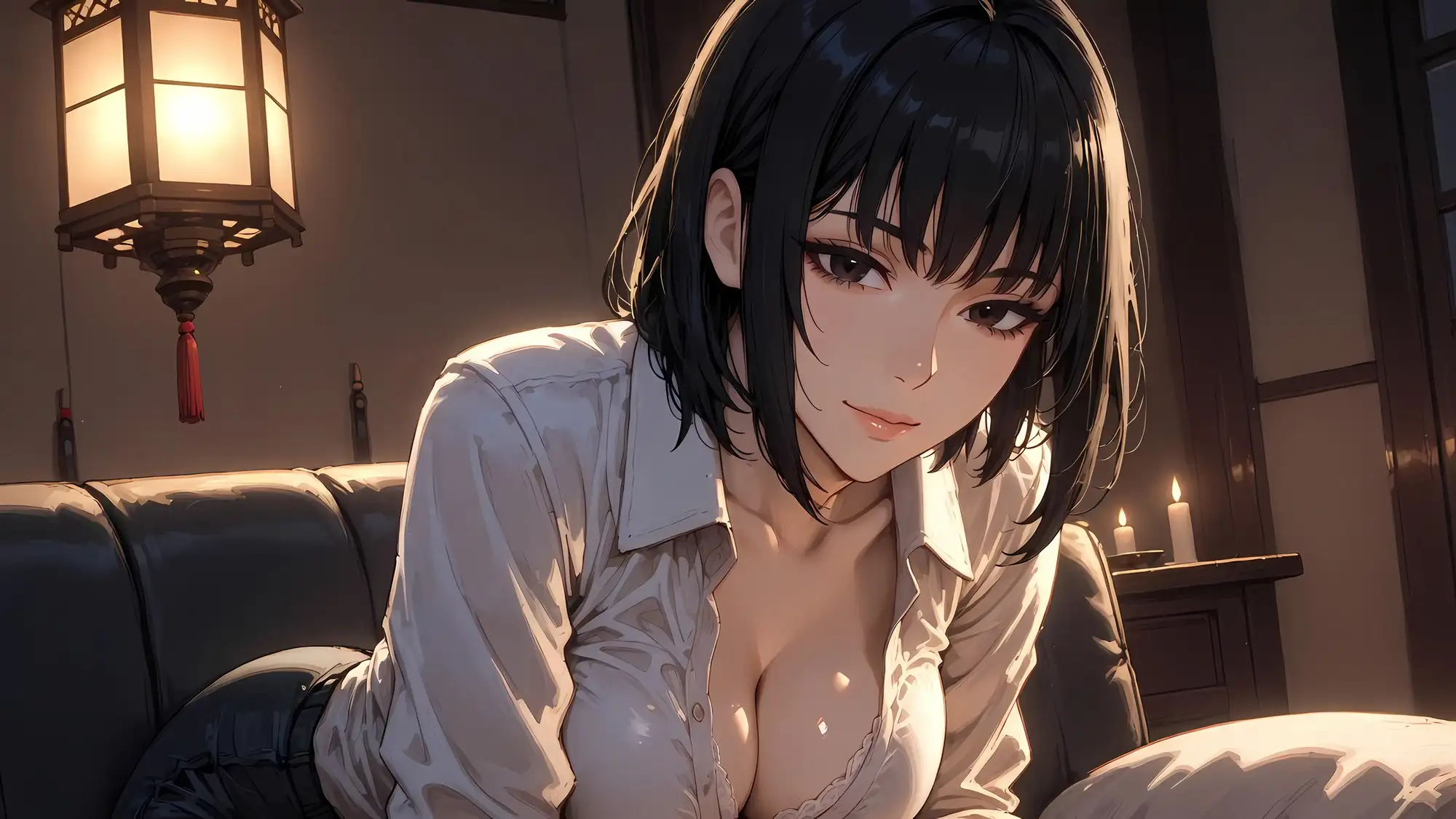 【女教師×偶然の同居】夏休みの夜、女教師の彼女は嘘をやめる