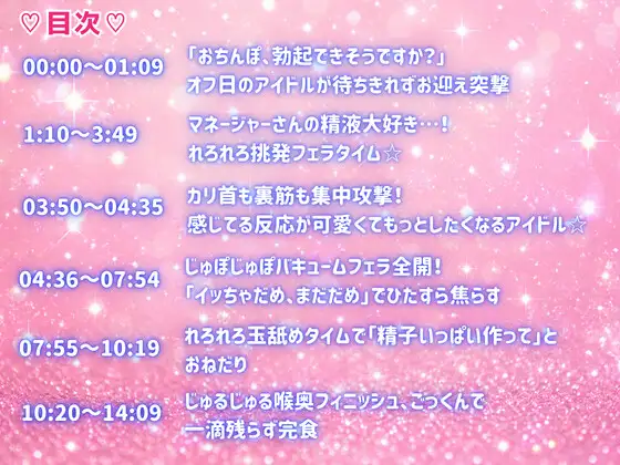性欲つよつよ 担当アイドルにあらゆる方法でおちんぽを舐めつくされる☆【玉舐め/バキュームフェラ/精液搾り/精液ごっくん】