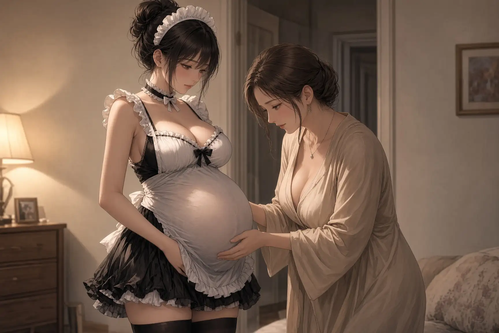 隣室の爆乳人妻に女体化された俺 ～壁一枚向こうの甘い吐息で、産むための身体に作り変えられる～