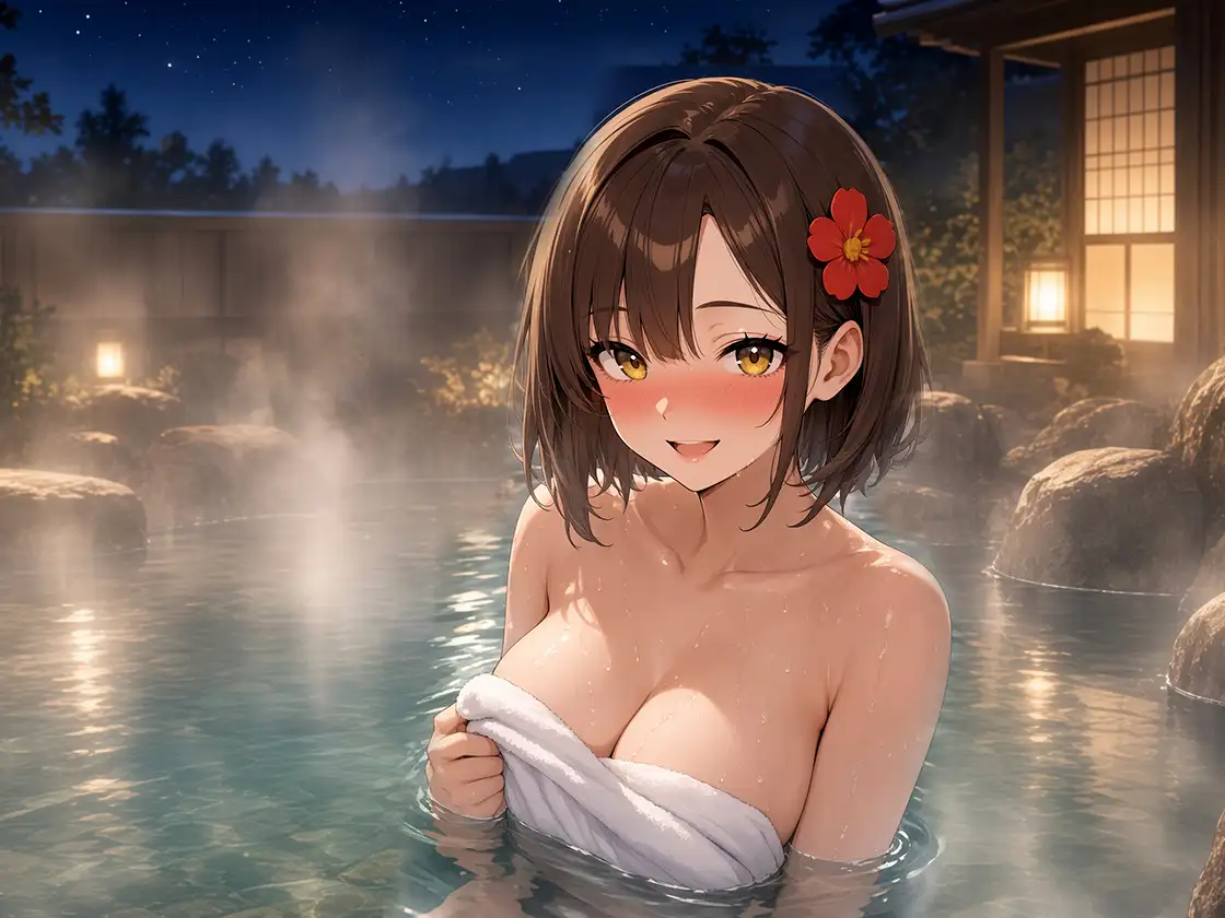 夏休みの秘密～部活マネージャーと貸切風呂で汗だく舐めまくって朝までハメまくった温泉旅行～