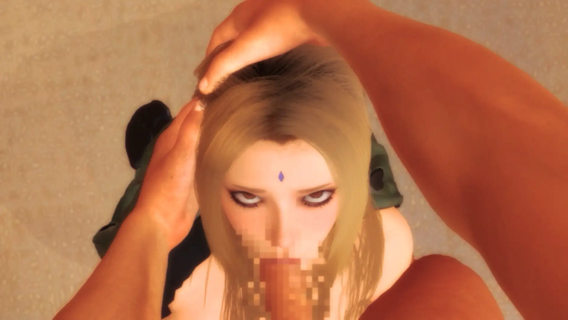 綱手のコスプレでフェラしてくれる彼女