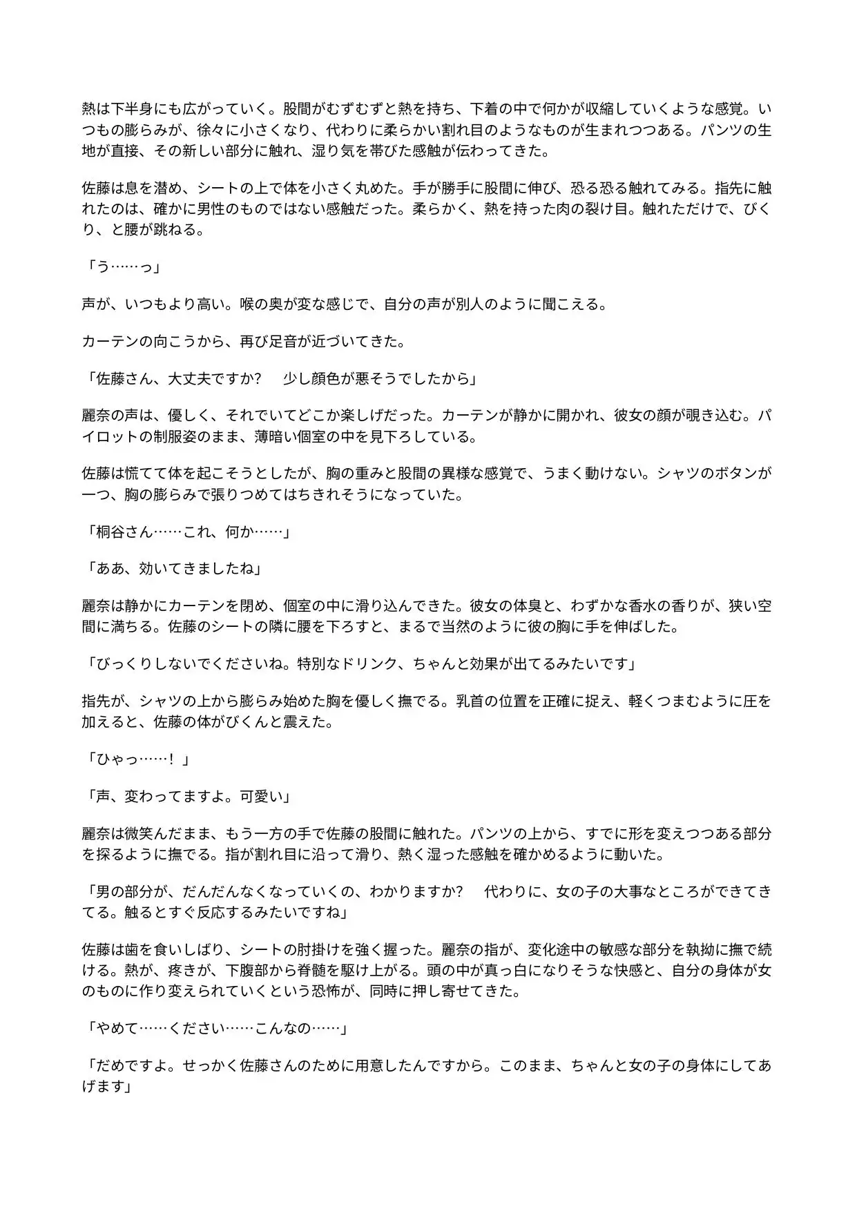 美人パイロットに女体化された俺 ~ファーストクラスの座席で「空の上の雌」に作り変えられる~