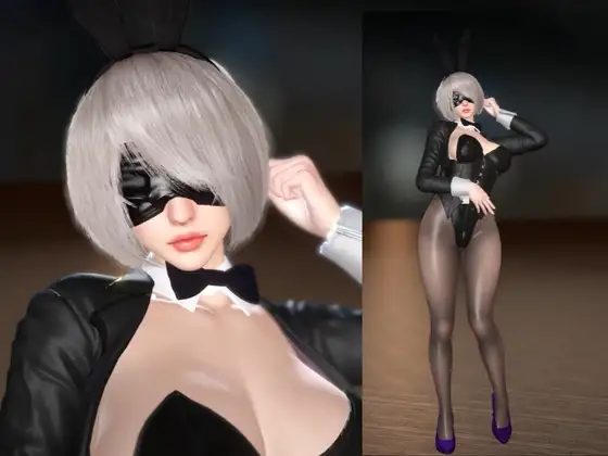 【2B×バニー】夜Barで2Bバニーパラダイス!
