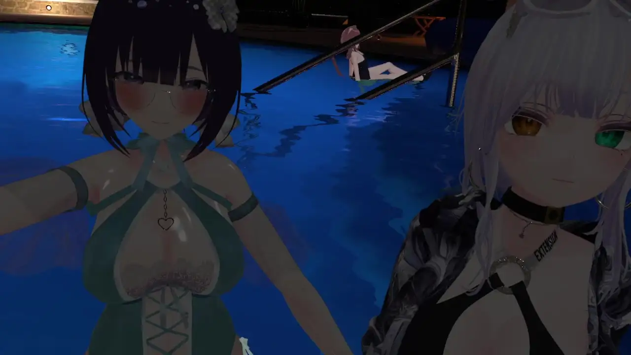 【視聴者参加型】ポプロナイトプール撮影会【ChilloutVR】 事務乃あんず
