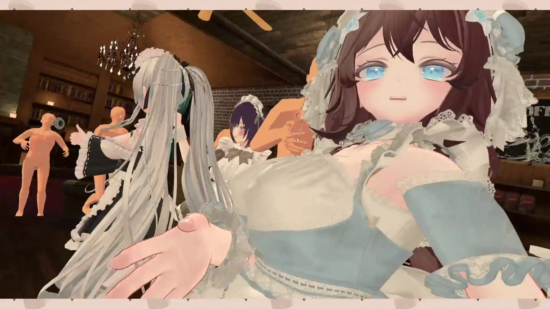 【アイテム連動】ポプロChilloutVR！！可愛いメイド達がご主人様にご奉仕…♡【リスナーさん参加型】 井栗まろん