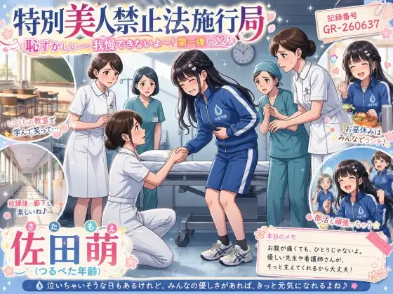 【特別美人禁止法施行局】トイレに行かせてください！体操服で漏らしちゃうよ！第一弾【佐田萌(つるぺた年齢) 】