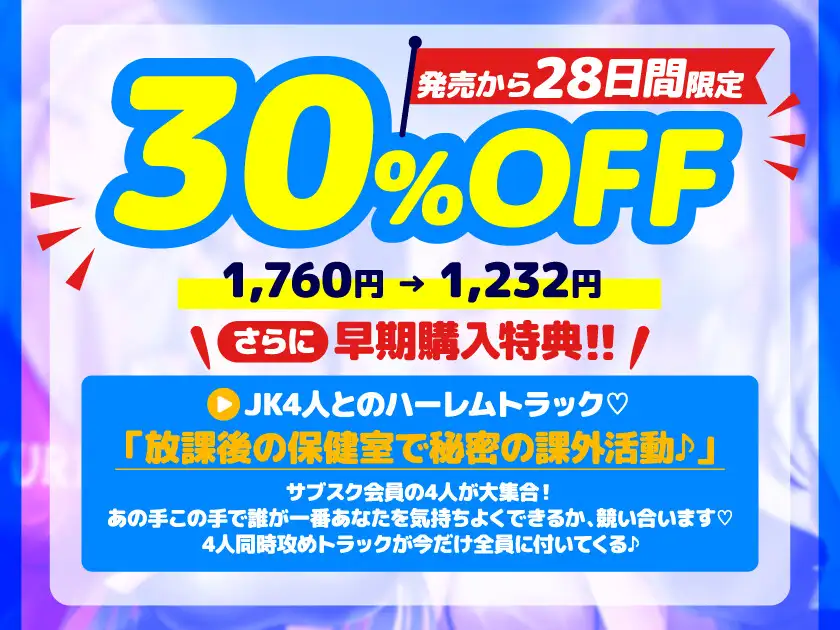 【豪華声優+3時間超え大ボリューム】⭐中出しサブスク〜運動部編～⭐定額おま○こ挿れ放題〜