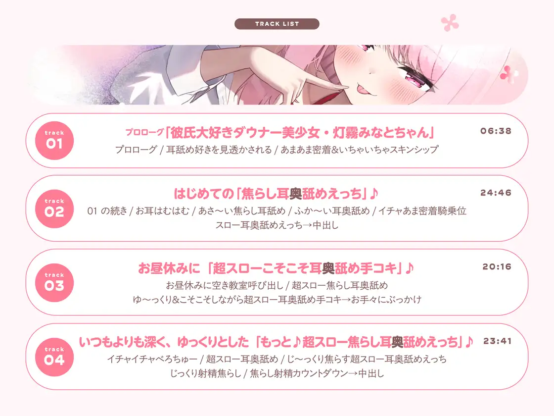 【たっぷり無声音×耳奥舐め】お耳焦らし好きのための“超スロー耳奥舐め”～じっくりふか～く耳奥を舐められながら幸せになる音声♪～