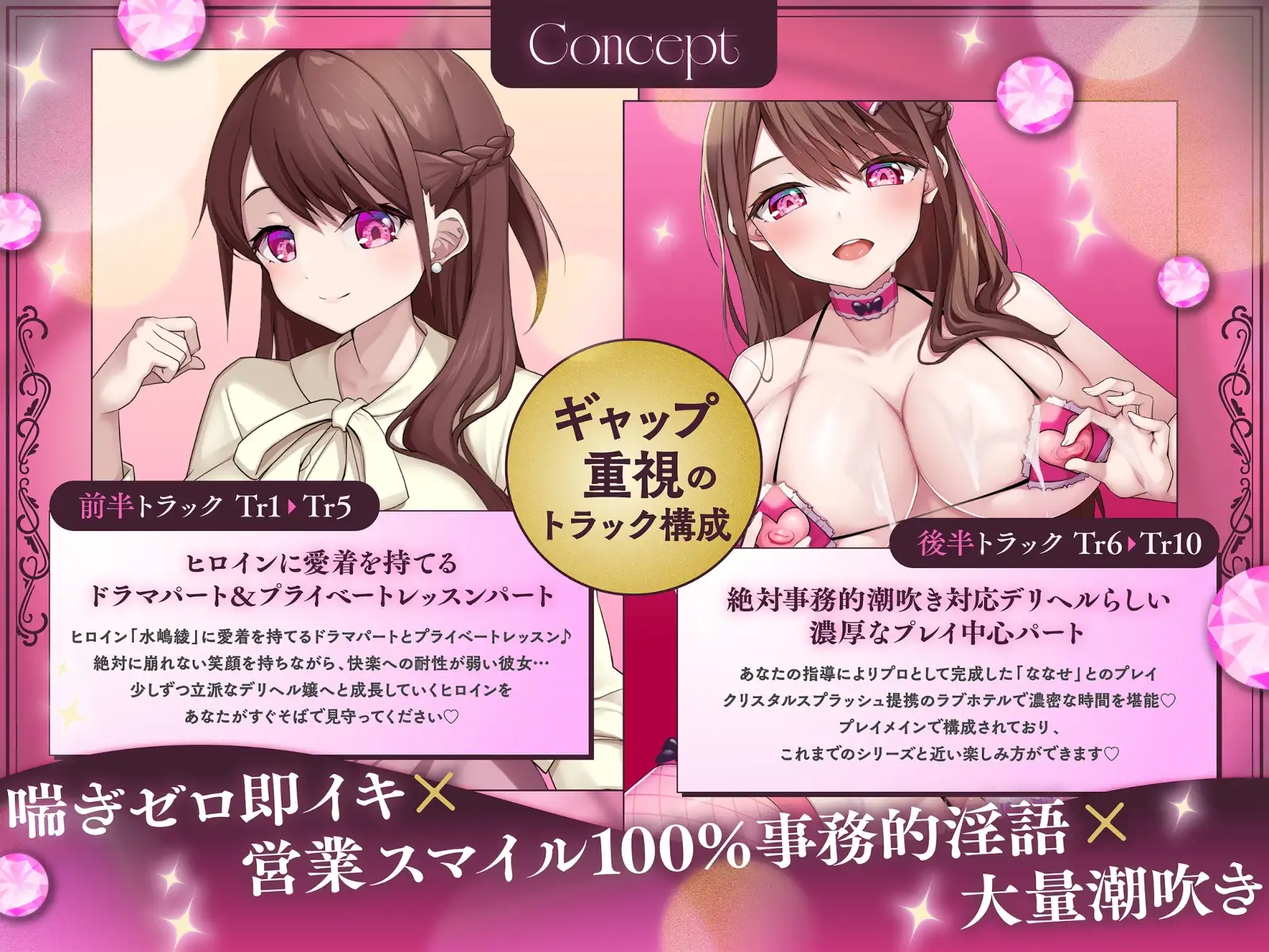 【喘ぎゼロ即イキ×営業スマイル100%事務的淫語×大量潮吹き】絶対事務的潮吹き対応デリヘル jewel collection【KU100】