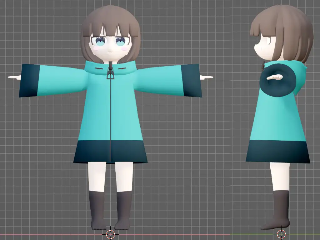 3Dモデル か○かま先生