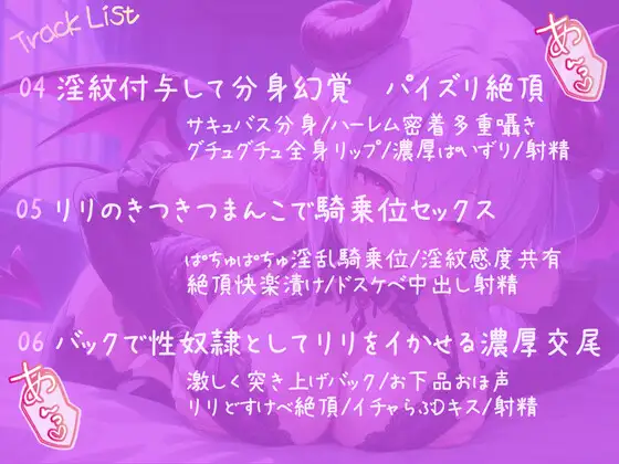 快楽漬けサキュバスの淫紋付与中出し絶頂♡〜媚薬唾液でとろとろにされて、性奴○化♡おまんこ感度共有生ハメ絶頂〜【KU100の濃厚1時間22分♩】