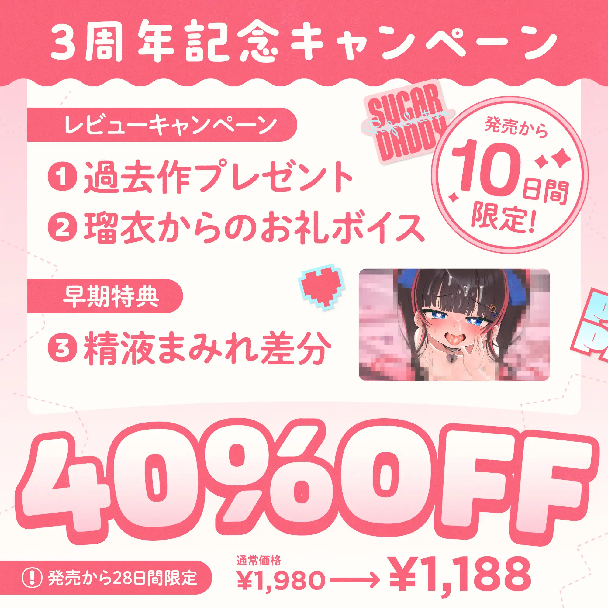 【❤️3周年記念❤️】パパ活で「おじさん」と呼んでたあの子が、義娘になって「パパ❤️」って甘く耳元で囁いてくる話 ~ママに内緒❤️子作りえっち~