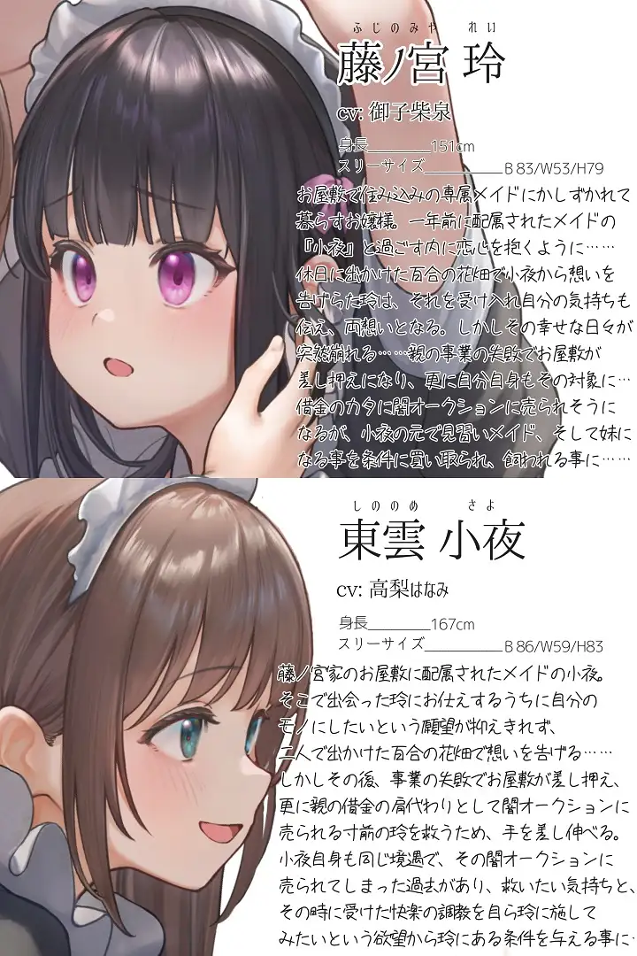 【TS百合】百合メイドレイの拘束飼育日記【主観視点ボイスあり・なし選択可能】【KU100】