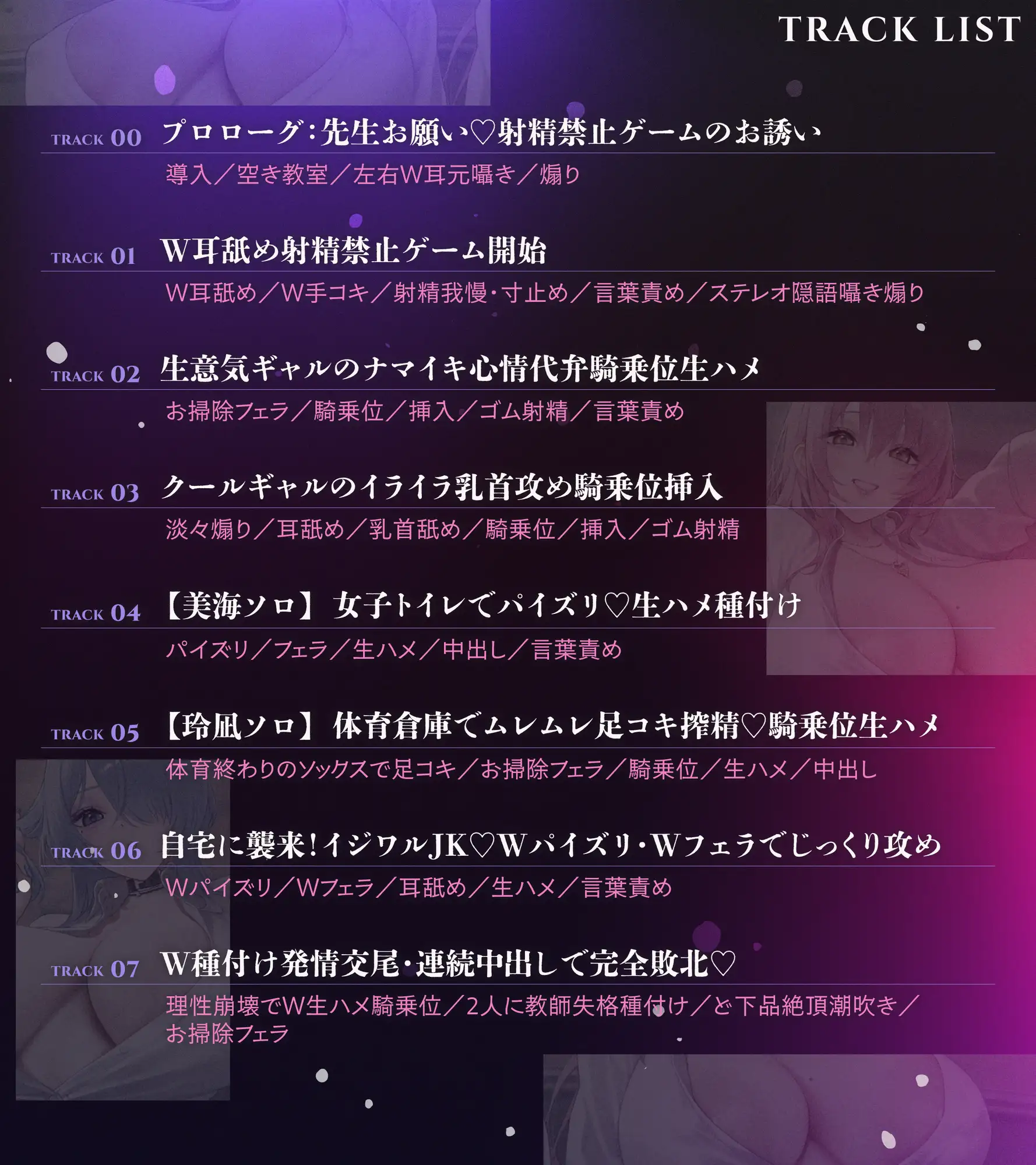 生意気×クールな意地悪ギャルJKのダブル耳舐め射精禁止ゲーム♡～クソ雑魚マゾチンポ限界チャレンジ～
