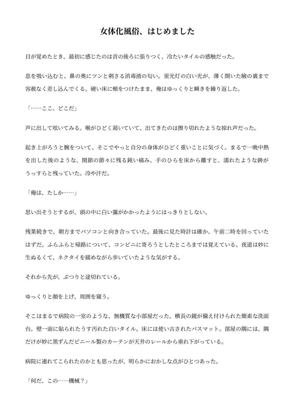 女体化風俗、はじめました