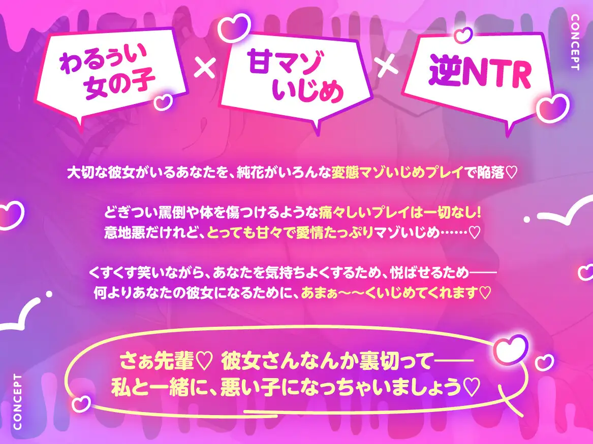 【甘マゾ向け♡】わるぅい甘サド後輩JKのあまあまマゾいじめ逆NTR♡
