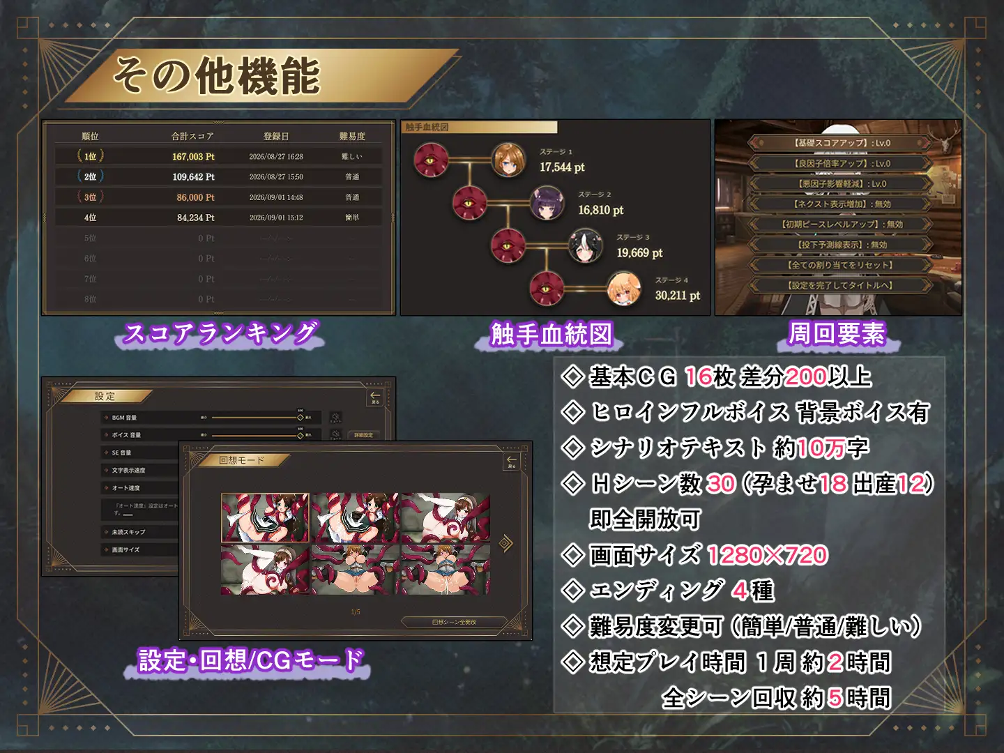 魔胚受胎 ~古代触手と異種交配の実験記録~