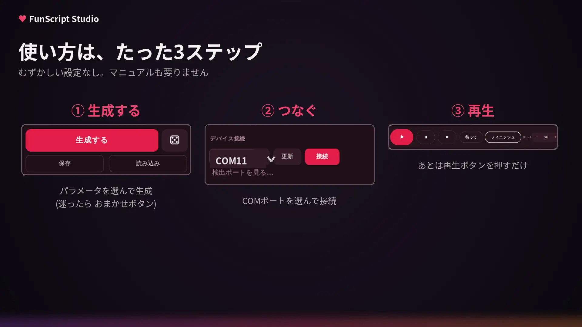 FunScript Studio ～電動オナホが無限に動き続ける波形ジェネレーター(The Handy / OSR2 / SR6 対応)～
