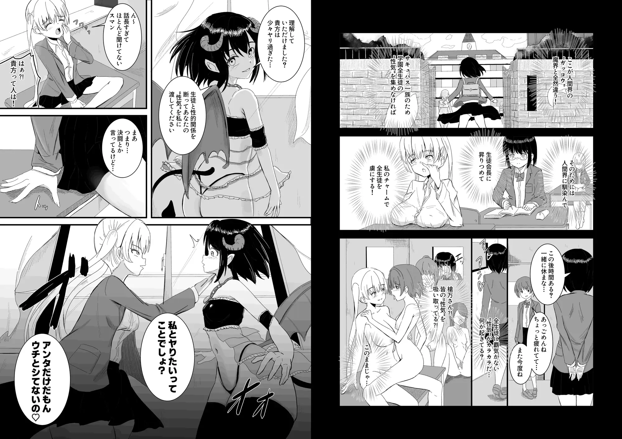 サキュバス皇女×超絶ビッチ ～人間に挑んだらボロ負けして二穴犯されちゃいました～