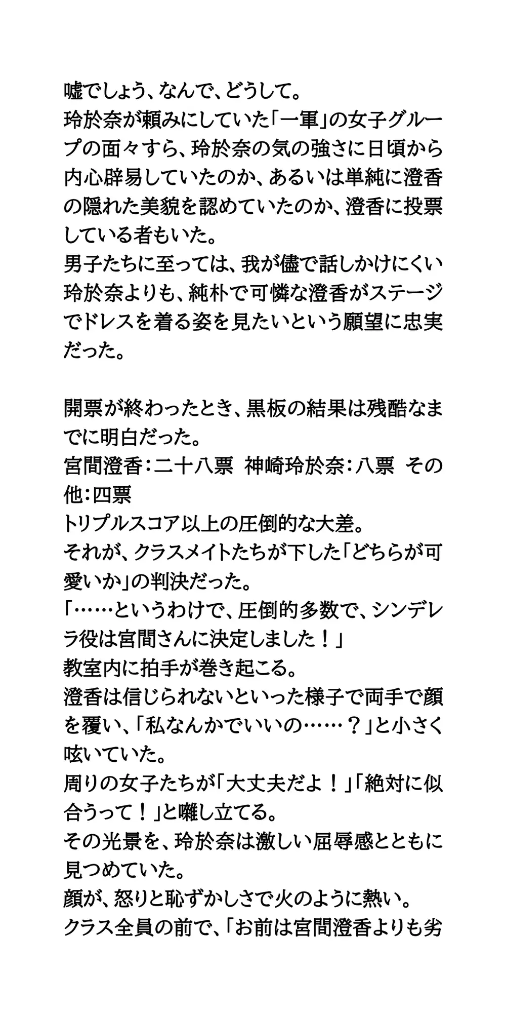 文化祭、屈辱のステージ。公衆の面前で剥ぎ取られた、清純シンデレラの絶望