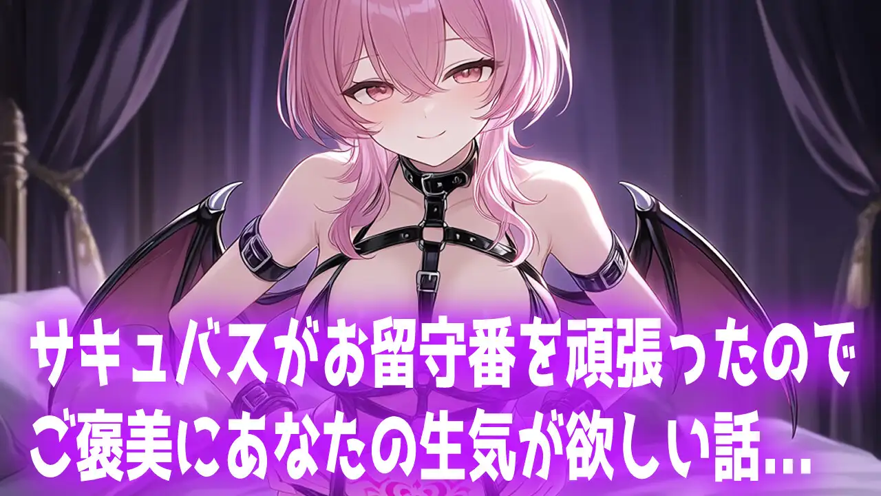 サキュバスがお留守番を頑張ったのでご褒美にあなたの生気が欲しい話...