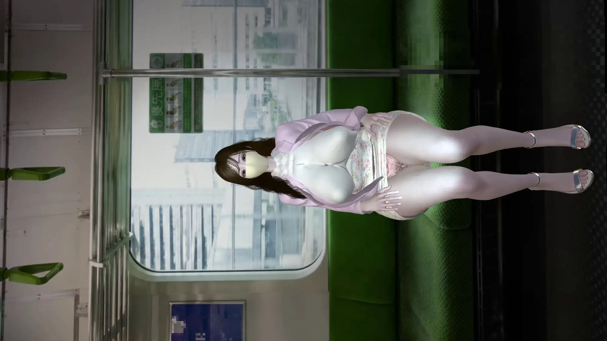 【4K60fps】電車対面パンチラ_ショート_Vol.2