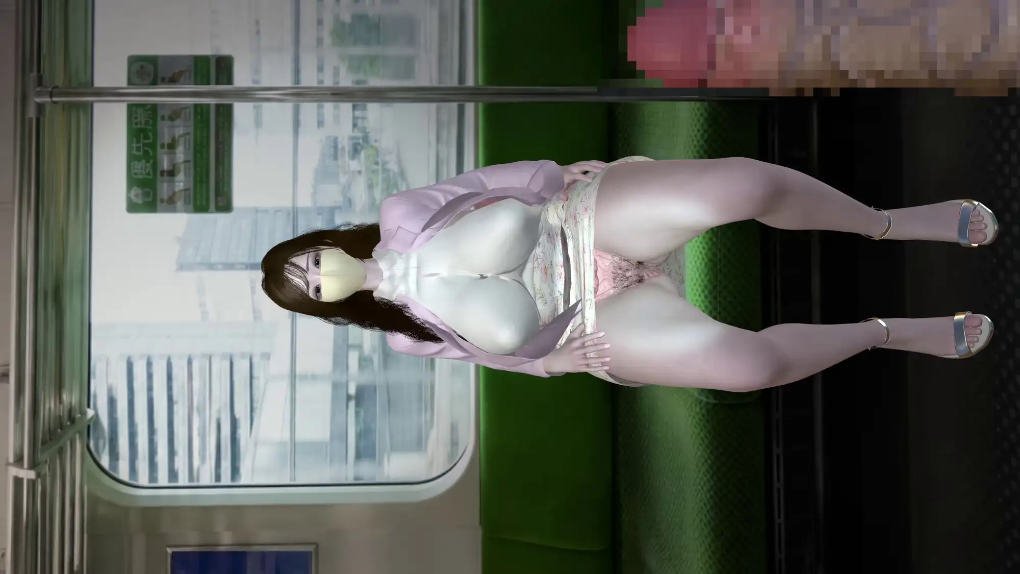 【4K60fps】電車対面パンチラ_ショート_Vol.2