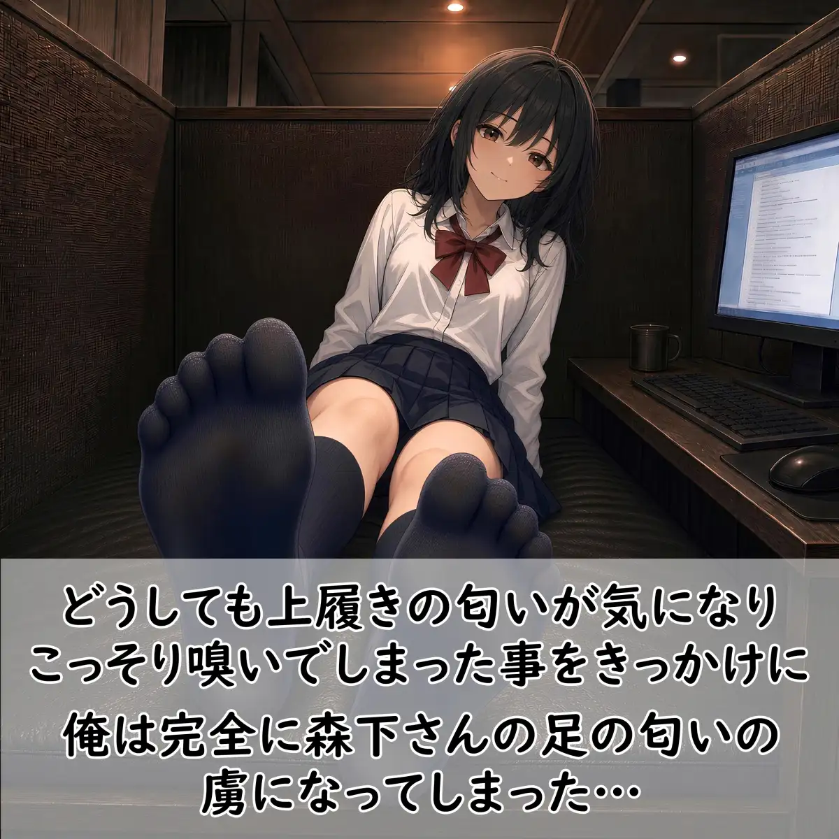 【足の匂いフェチ】好きな女子の上履きの匂いを嗅いでみたら、思ったよりも臭くてもっと大好きになってしまった話【手コキ】