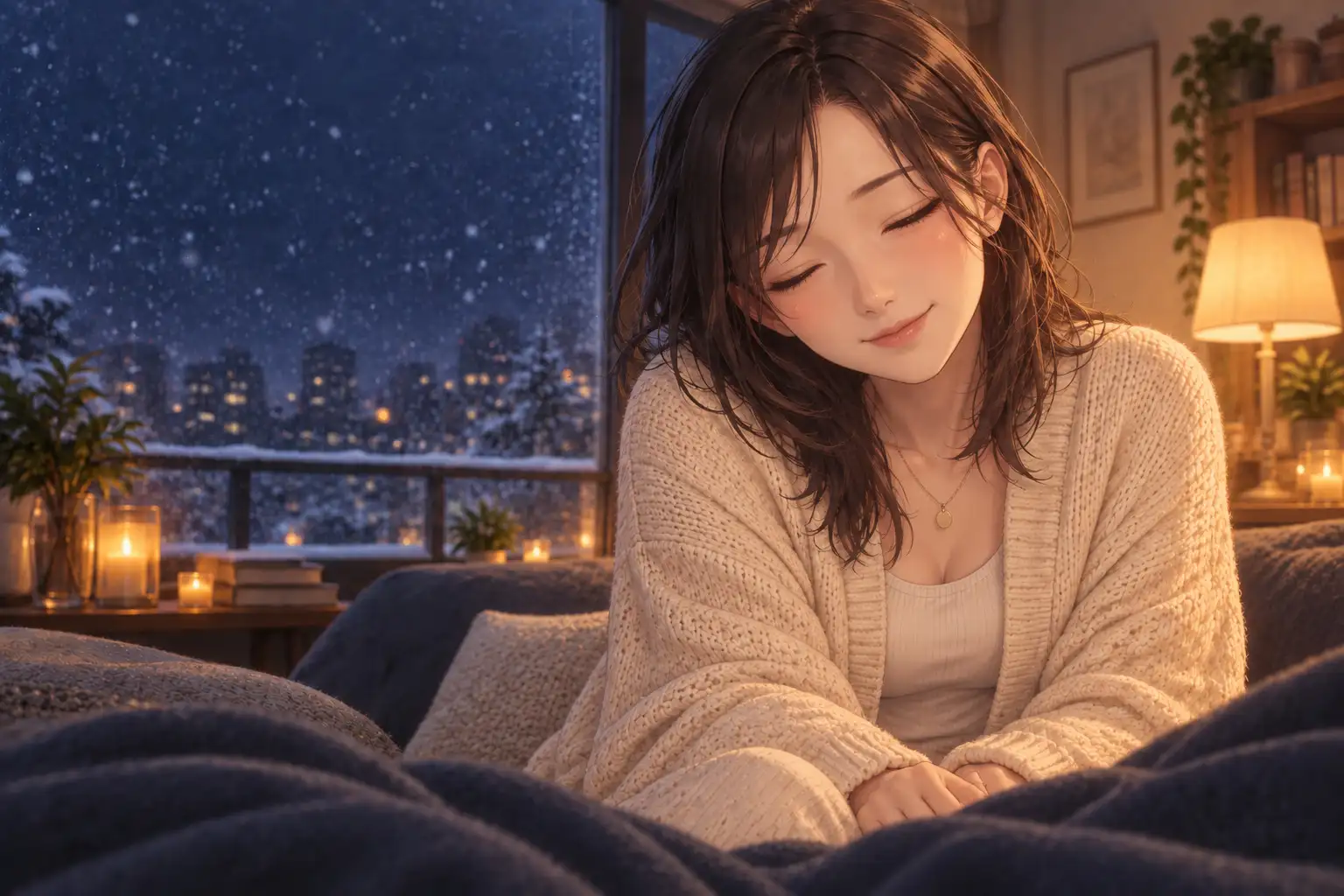 【女性優位催○】凪のサロン・雪の夜~音が消えていく静けさの奥で、委ねたい分だけ委ねる夜~
