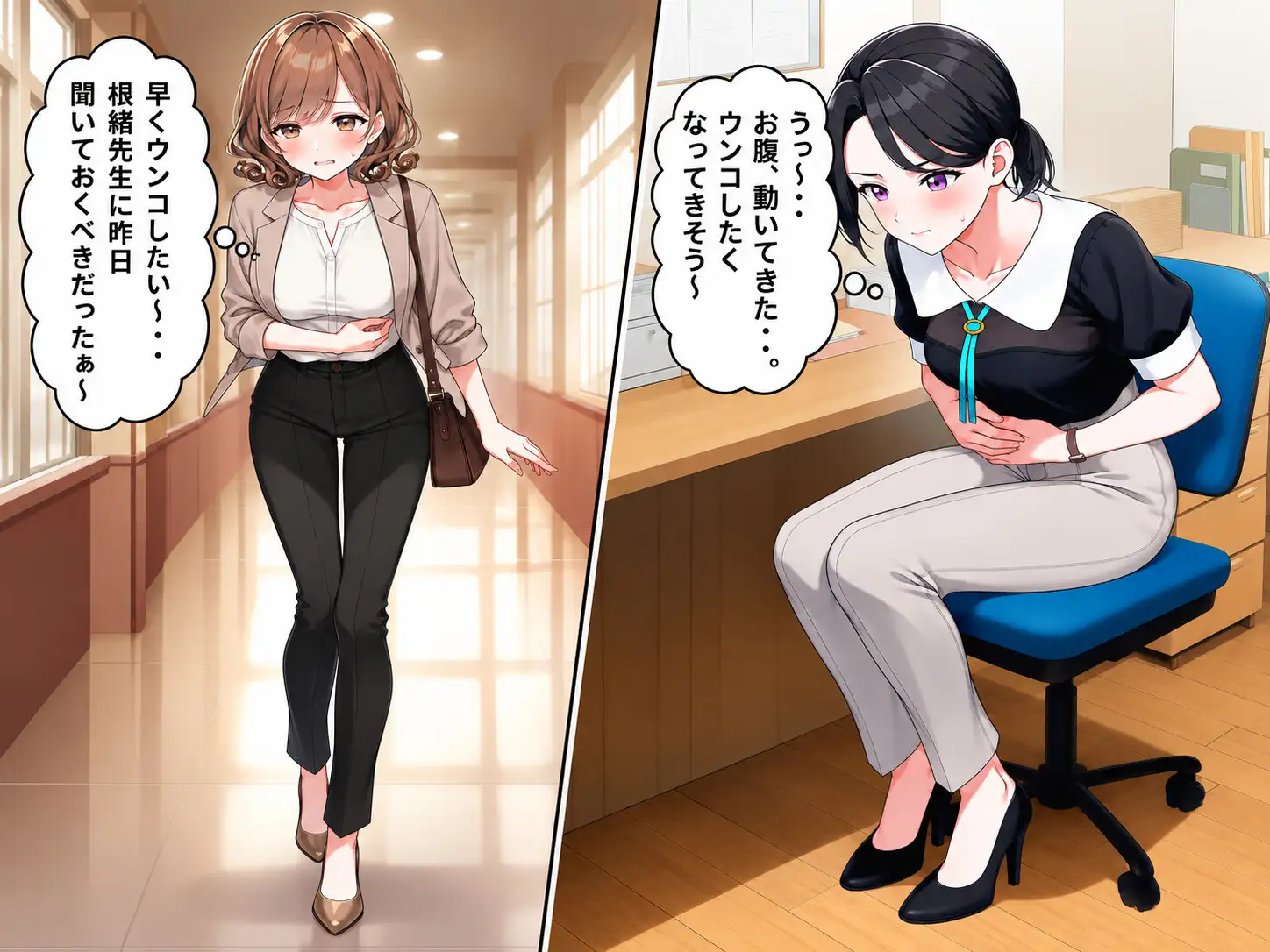 初●学園・森川千紗は大便を我慢できない2