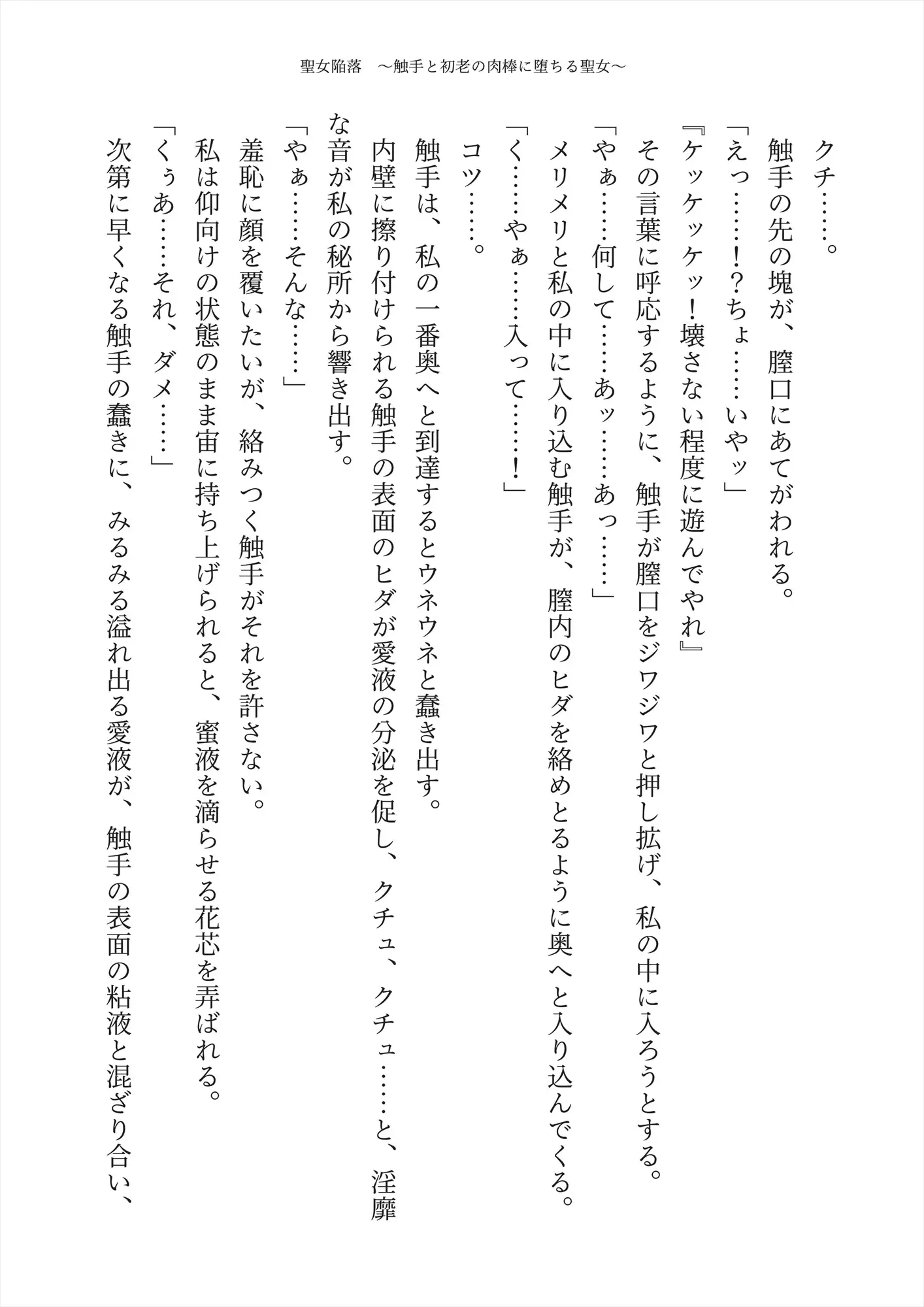 【触手】聖女陥落 ～触手と初老の肉棒に堕ちる聖女～