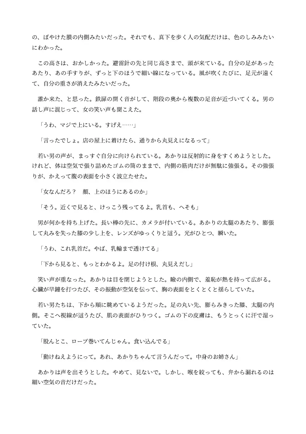 ゴム化した女は屋上で巨大風船広告にされる ~愛液もオナラも撒き散らし、恥辱にまみれて感じてしまう~