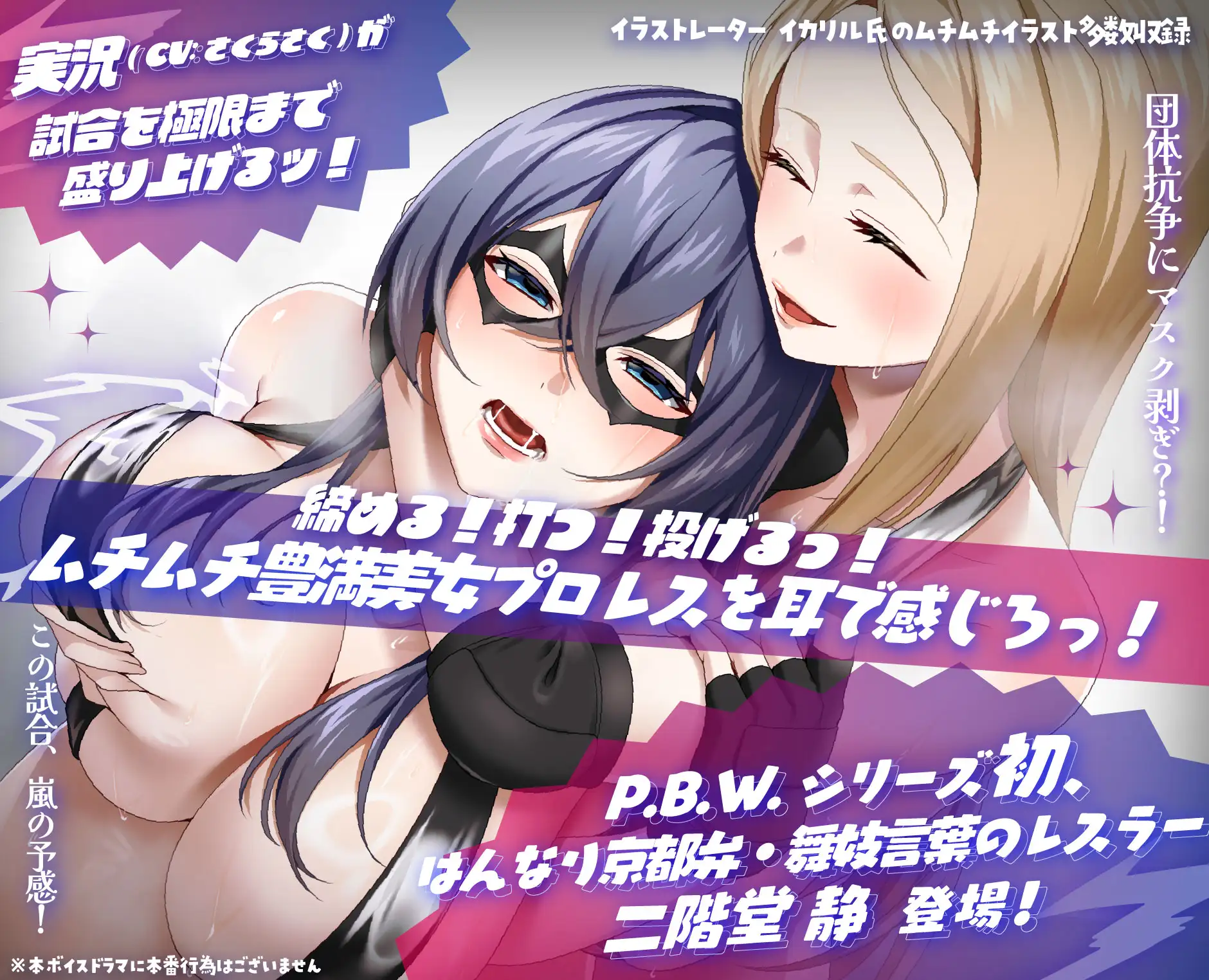 P.B.W. ぴちょぶろぐレスリング Vol.42 超ヘビィ級戦線 マスクド・ナイト VS 二階堂静