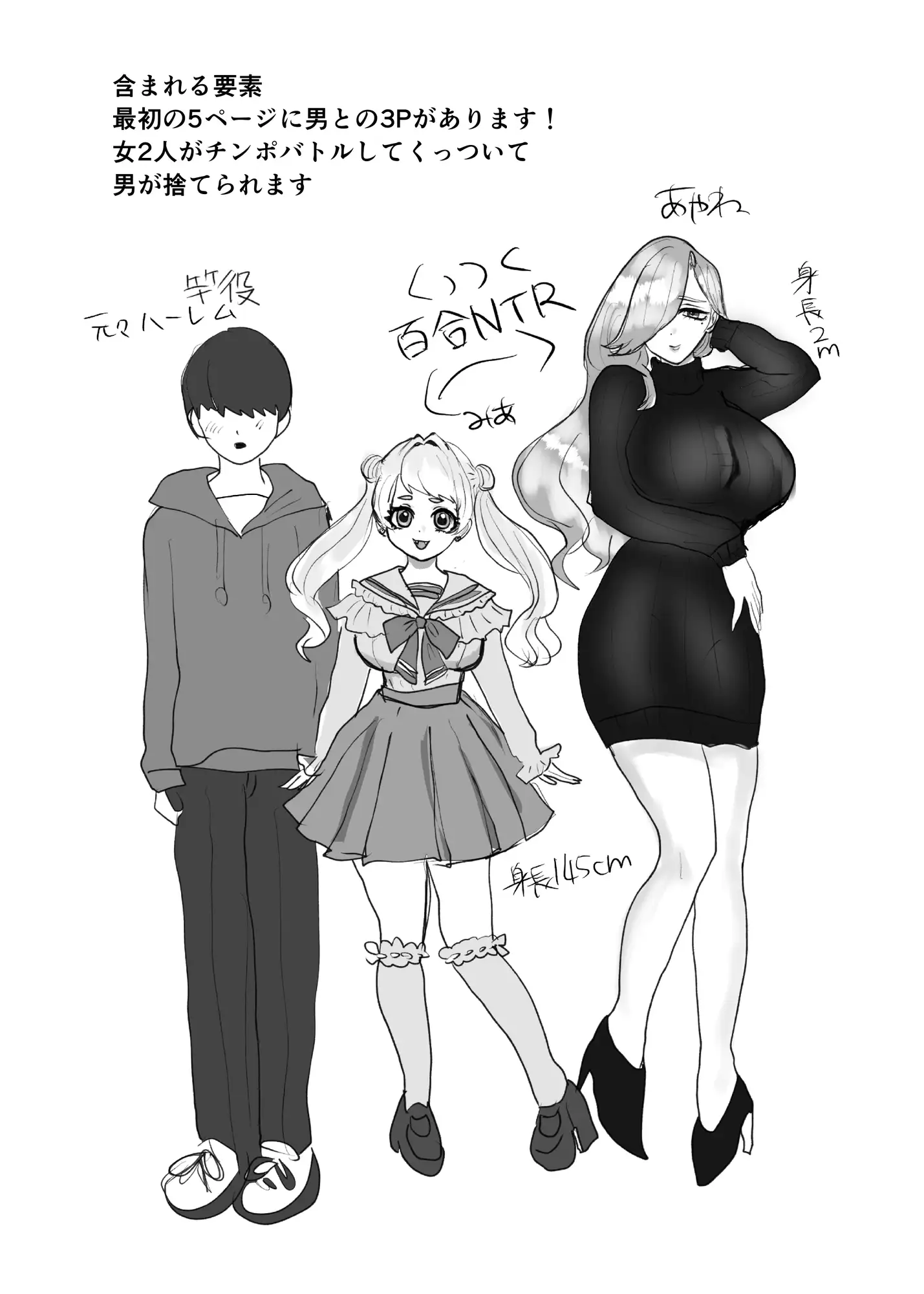ふたなりチンポバトル〜俺の彼女達にチンポが生えて百合になった件~
