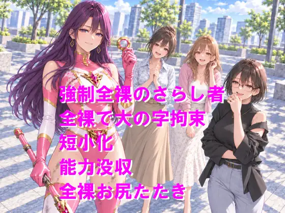 お仕置きヒロイン 射精したら短小になるリングを付けられて公開羞恥おしおきされるスケベ怪人