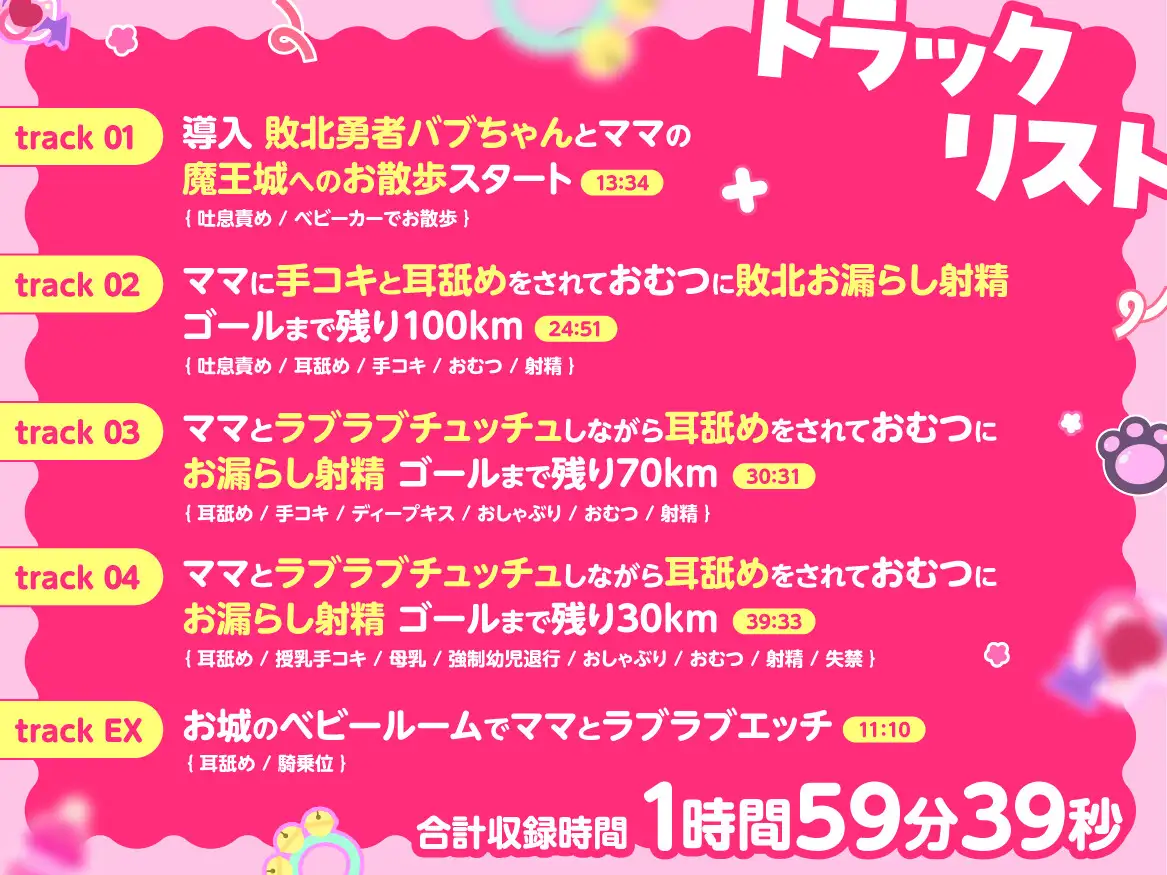 【耳舐め×赤ちゃんプレイ×ベビーカーで強○連行】サキュバスママとゆく魔王城へのうたた寝小旅行～敗北マゾ勇者バブちゃん公開おさんぽ処刑～
