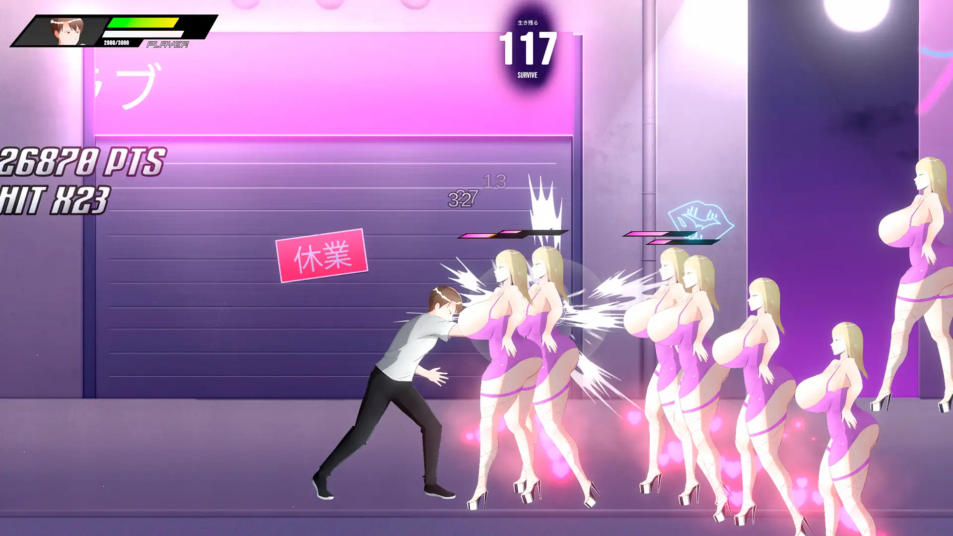 [Weak Hero] 第2版 – 絶望の120秒:美女ドッペルゲンガー軍団による執拗な誘惑とビンタ [アクション/Live2D]