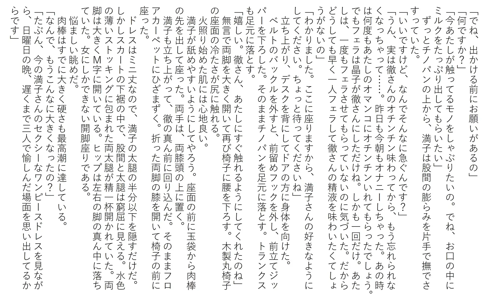 蜜愛液に濡れる四人の巨乳美女 三章 満子