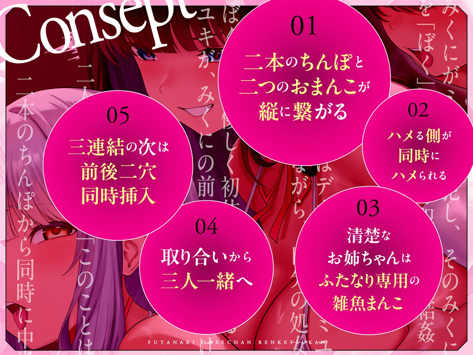ふたなり♂お姉ちゃん♀連結姦♡～あまあま雑魚まんこお姉ちゃんと、ふたなりデカちんぽお姉ちゃんに挟まれて～