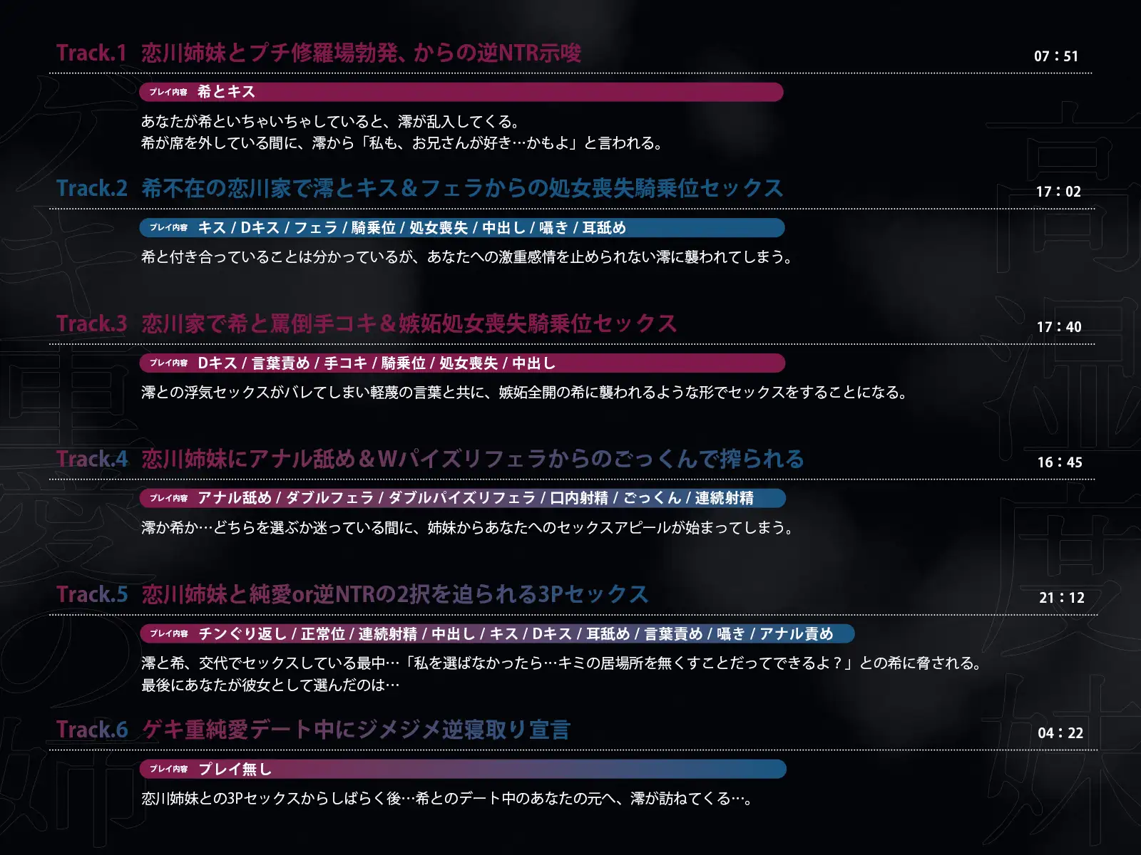 【三角関係逆レ/差分イラストつき】ジメジメ独占欲デカパイ姉妹逆NTR 〜ゲキ重愛の姉と高湿度妹で本命確定ザーメン搾り～