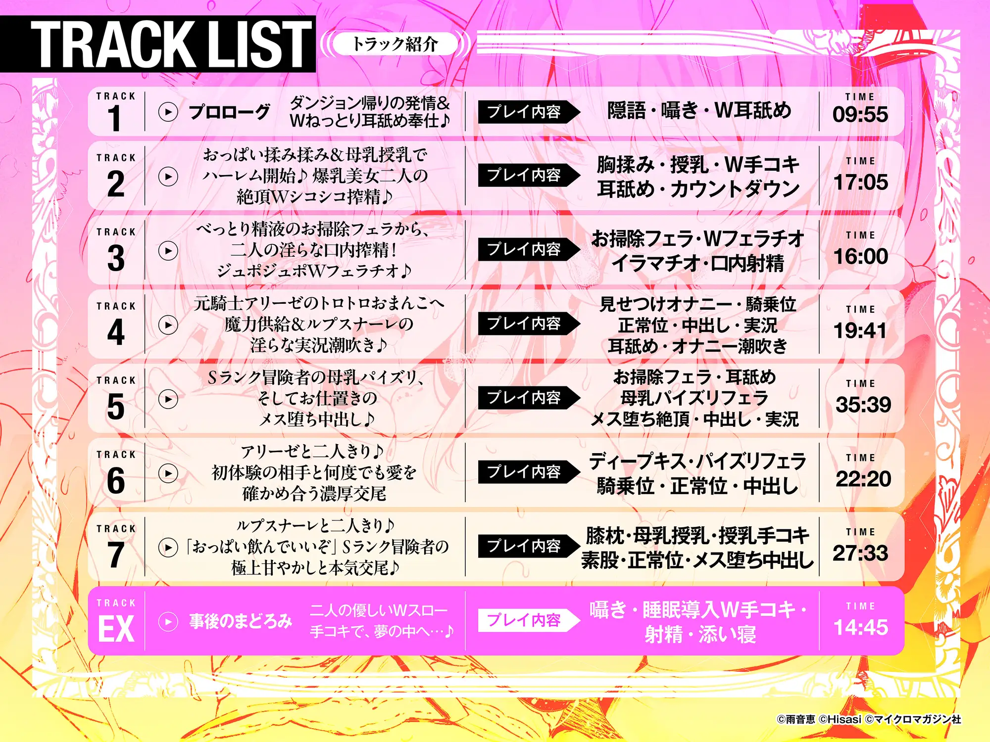 【Wヒロイン×3時間】淫紋を刻んだ爆乳眷属たちと、ドスケベ発情ご奉仕イチャ甘えっち♡