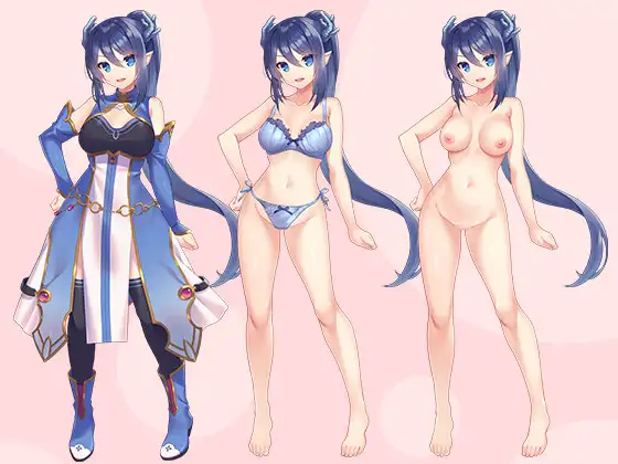 【立ち絵素材R18】 キリッと深海お嬢様レヴィアタン フルセットPSDパック