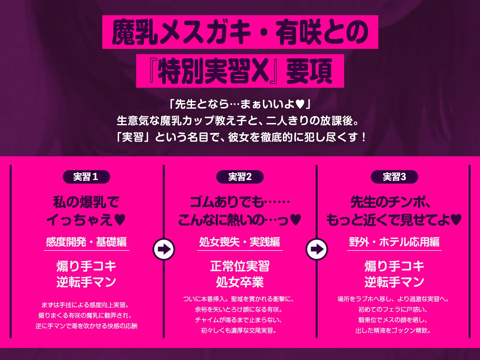 【極秘】魔乳メ○ガキとの『特別実習X』(KU100収録作品)